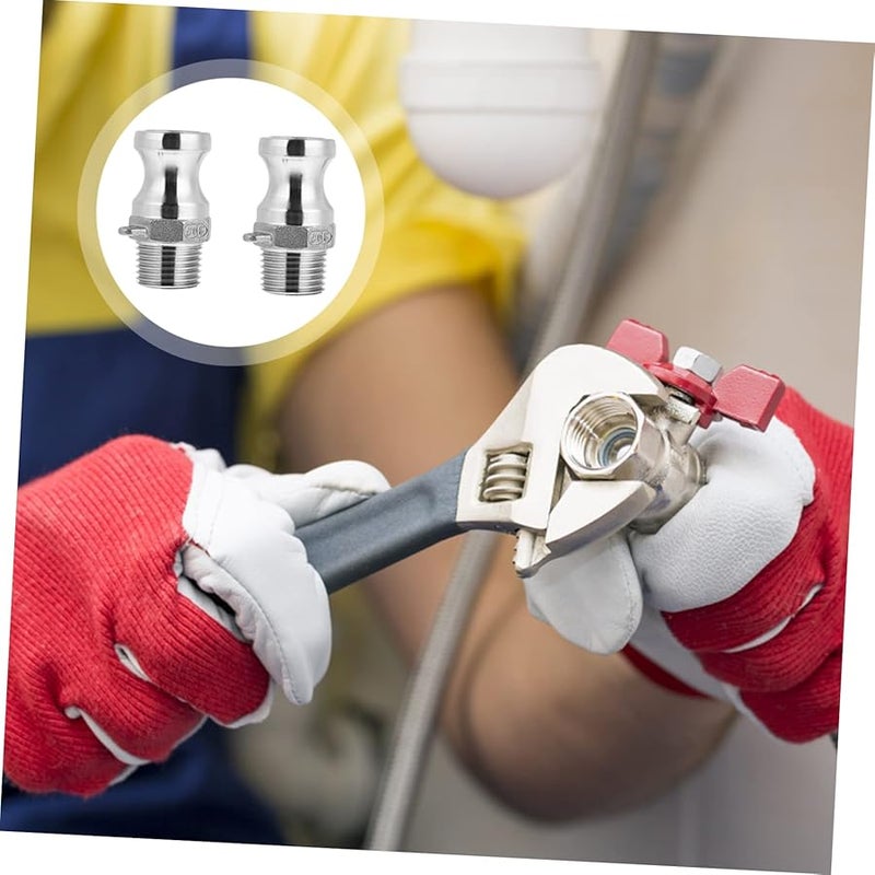 Balacoo 2 Pack Stainless Steel Camlock Hose Fittings Adapter for IBC Tote and Garden - Image 3